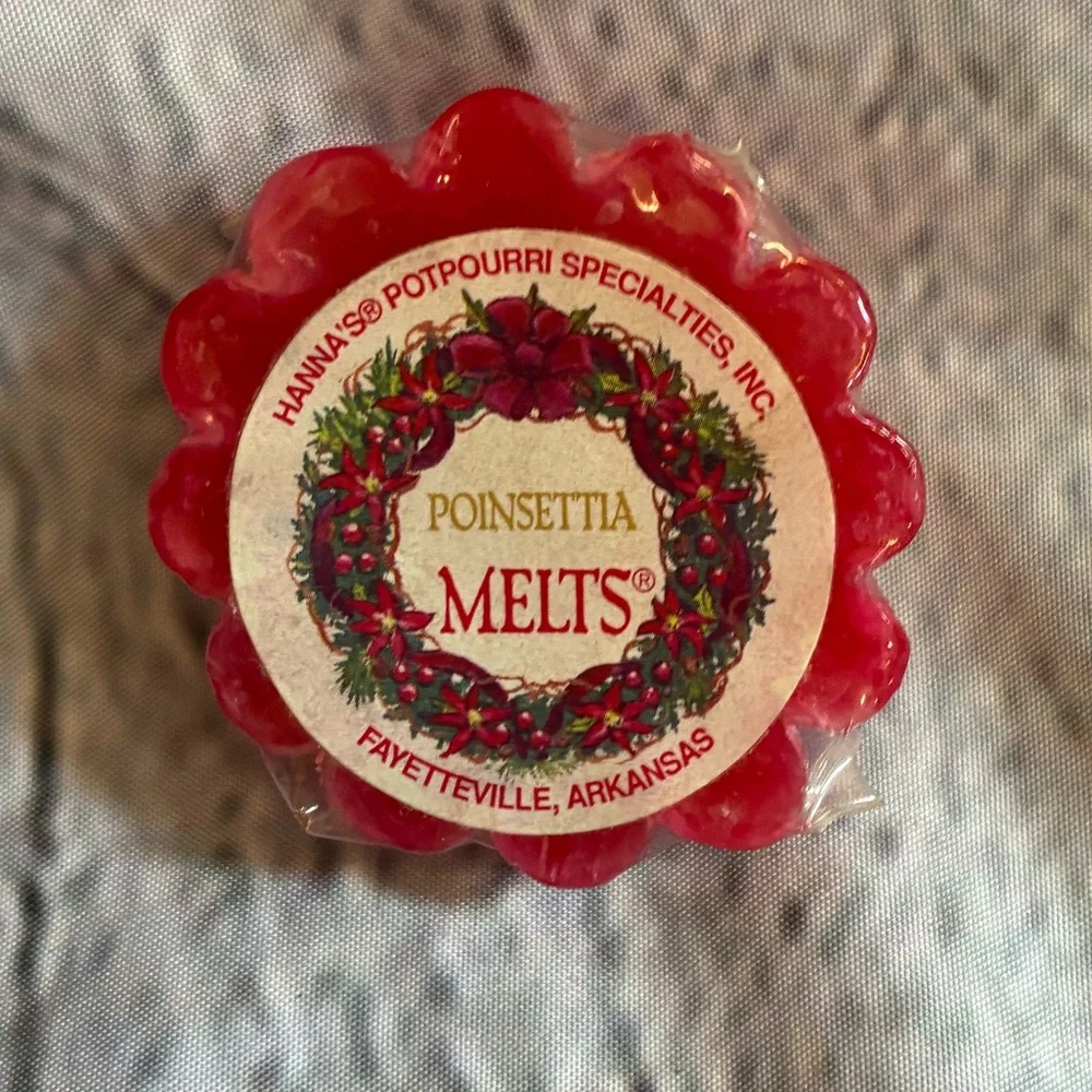 5/$20 Vintage Hanna's Melts Holiday Poinsettia Hanna's Potpourri Specialties Inc